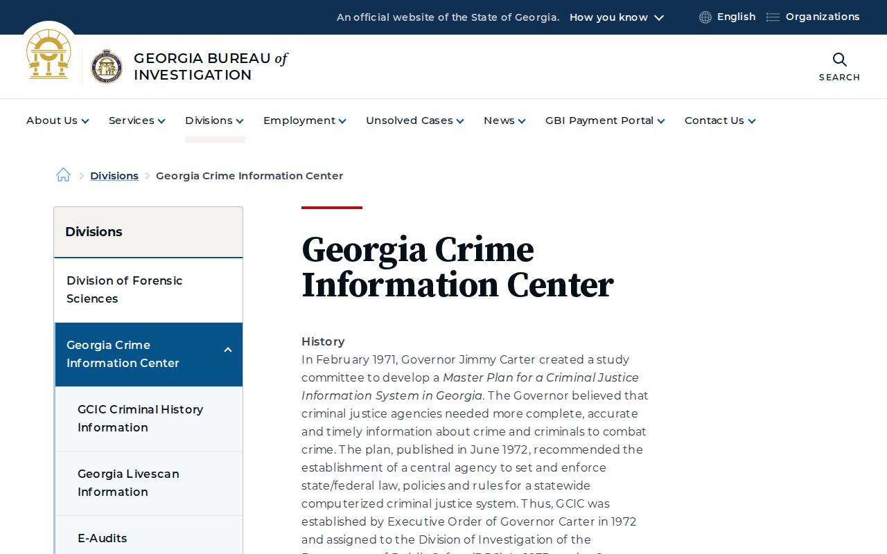 Schley County criminal history Georgia Crime Information Center overview
