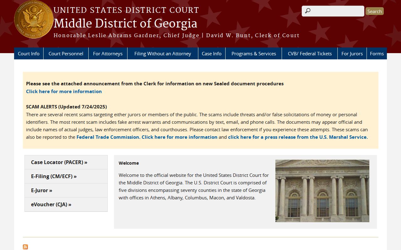 Middle District of Georgia criminal case access for Schley County